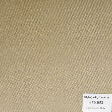 A50.053 Kevinlli V1 - Vải Suit 50% Wool - Nâu Kem Trơn